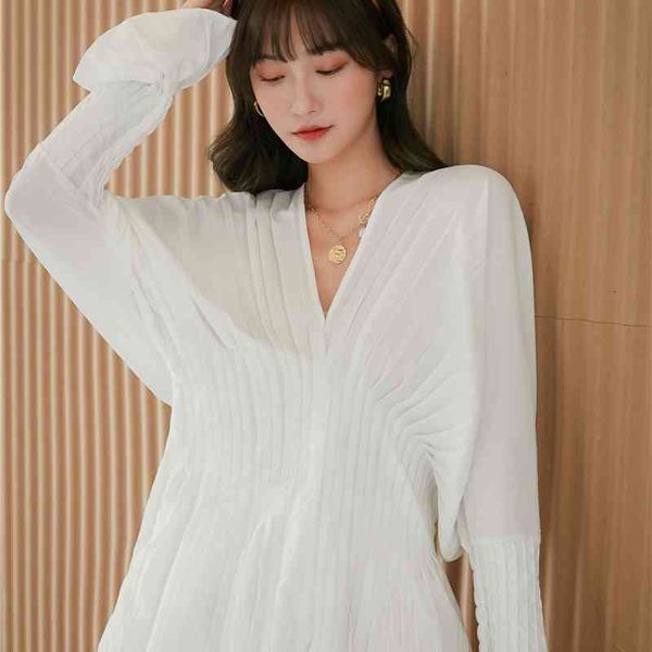 women's knits & tees fall tunic women deep v neck pleated flare sleeve and blouse long ladies fashion designer clothing ioqz, White
women's knits & tees fall tunic women deep v neck pleated flare sleeve and blouse long ladies fashion designer clothing ioqz, White