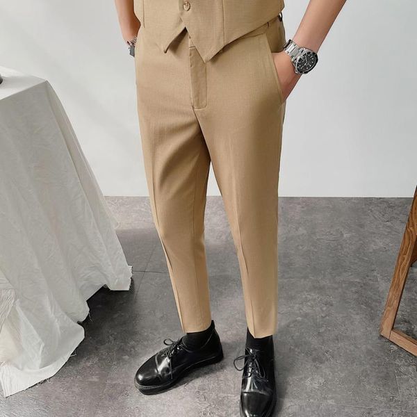 men's suits & blazers summer thin formal suit pants slim fashion business society mens dress korean multi-color straight casual men, White;black
men's suits & blazers summer thin formal suit pants slim fashion business society mens dress korean multi-color straight casual men, White;black