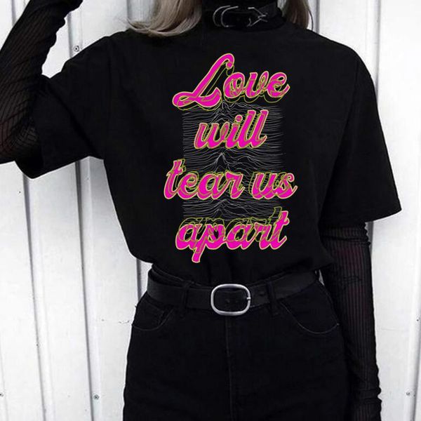 women's t-shirt love will tear us apart cotton summer t-shirts joy division unknown pleasure punk cool rock hipster t shirts, White
women's t-shirt love will tear us apart cotton summer t-shirts joy division unknown pleasure punk cool rock hipster t shirts, White