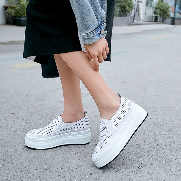 womens genuine leather hole breathable summer platform flats loafers leisure soft comfortable thick sole brogues casual shoes, Black
womens genuine leather hole breathable summer platform flats loafers leisure soft comfortable thick sole brogues casual shoes, Black