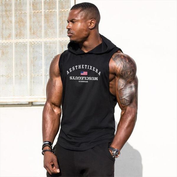 brand bodybuilding stringers sleeveless vest hoodie gyms tank for men singlets shirt cotton fitness clothing, White;black
brand bodybuilding stringers sleeveless vest hoodie gyms tank for men singlets shirt cotton fitness clothing, White;black