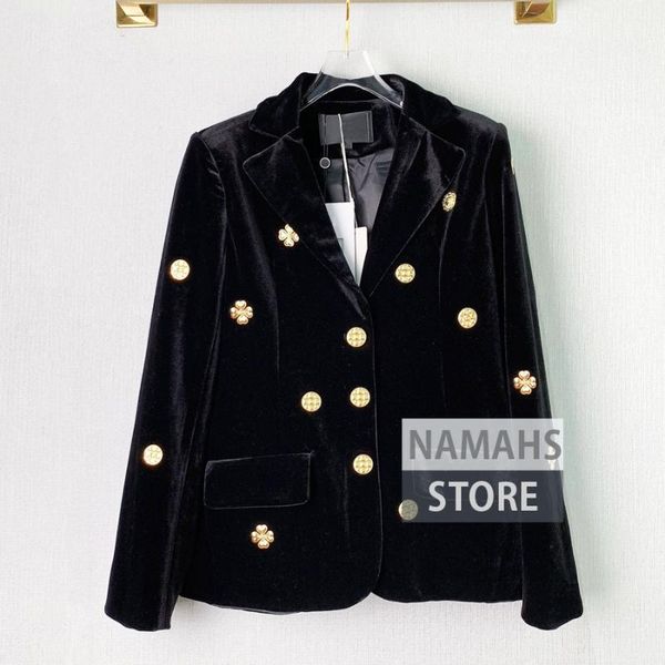 women's jackets 2021 high-end winter clothes for women vintage classic velvet button designer coats v neck long sleeve woman jacket coa, Black;brown
women's jackets 2021 high-end winter clothes for women vintage classic velvet button designer coats v neck long sleeve woman jacket coa, Black;brown