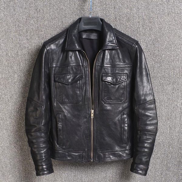 men's leather & faux sheepskin coat spring autumn genuine jacket men short motorcycle luxury chaquetas hombre 16-22 kj6126, Black
men's leather & faux sheepskin coat spring autumn genuine jacket men short motorcycle luxury chaquetas hombre 16-22 kj6126, Black