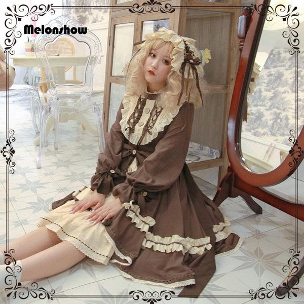 casual dresses melonshow lolita op dress plus size brown women summer classic victorian vintage retro woman loli kawaii clothing, Black;gray
casual dresses melonshow lolita op dress plus size brown women summer classic victorian vintage retro woman loli kawaii clothing, Black;gray