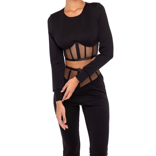 women's two piece pants seamyla 2021 autumn black lace long sleeve pieces sets full pant women bandage runway evening party club casua, White
women's two piece pants seamyla 2021 autumn black lace long sleeve pieces sets full pant women bandage runway evening party club casua, White