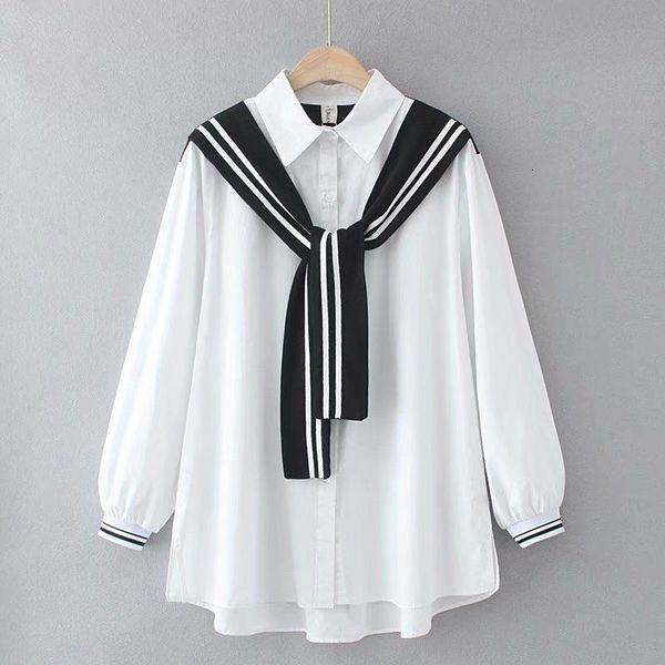 women's blouses & shirts white blouse casual vintage long sleeve shirt ladies with spliced striped camisas mujer q9fm
women's blouses & shirts white blouse casual vintage long sleeve shirt ladies with spliced striped camisas mujer q9fm