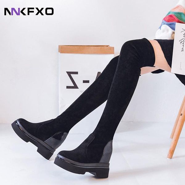 boots 2021 autumn and winter european american super high heel platform korean women's shoes over the knee, Black
boots 2021 autumn and winter european american super high heel platform korean women's shoes over the knee, Black
