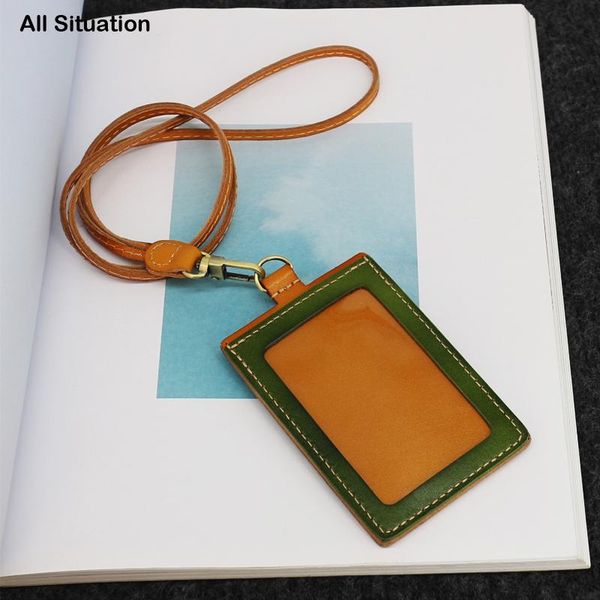 card holders luxury id badge holder for work office genuine leather handmade end student identity bus purses with lanyard tag bag, Brown;gray
card holders luxury id badge holder for work office genuine leather handmade end student identity bus purses with lanyard tag bag, Brown;gray