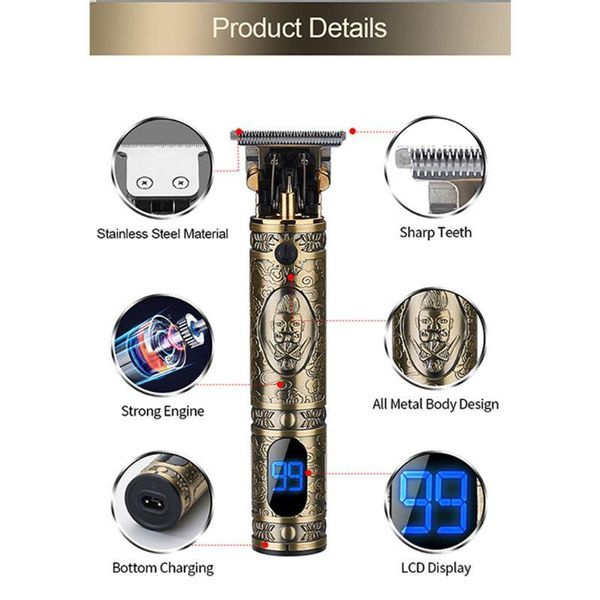 professional hair clippers men t-blade beard trimmer cordless barber grooming a0nc
professional hair clippers men t-blade beard trimmer cordless barber grooming a0nc