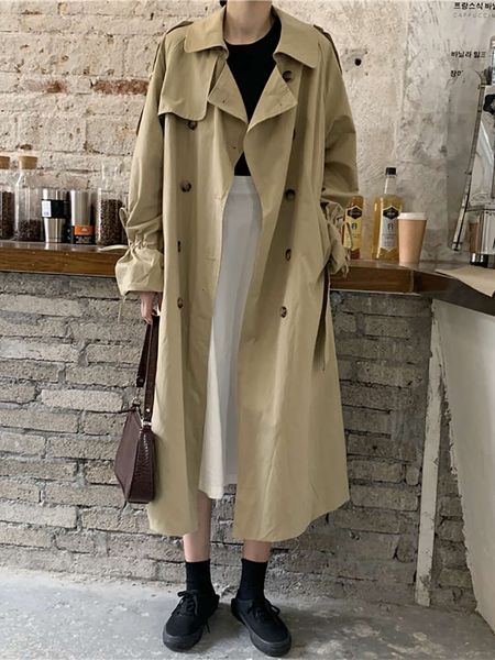 windbreaker women's middle long small spring and autumn clothing 2021 new fashion trend temperament british style coat, Tan;black
windbreaker women's middle long small spring and autumn clothing 2021 new fashion trend temperament british style coat, Tan;black