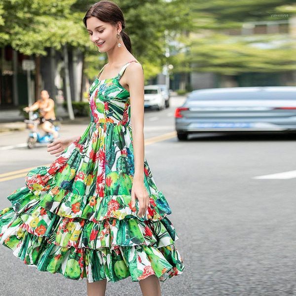 casual dresses arrival green plant printed spaghetti strap cake dress women's 200903ul01, Black;gray
casual dresses arrival green plant printed spaghetti strap cake dress women's 200903ul01, Black;gray