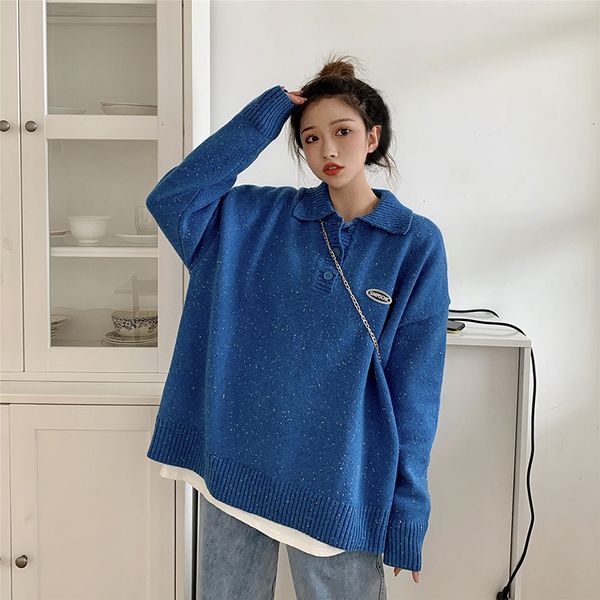 2021 autumn new product retro mixed color dot yarn college style long-sleeved loose polo shirt knitted sweater tide rpio, White;black
2021 autumn new product retro mixed color dot yarn college style long-sleeved loose polo shirt knitted sweater tide rpio, White;black