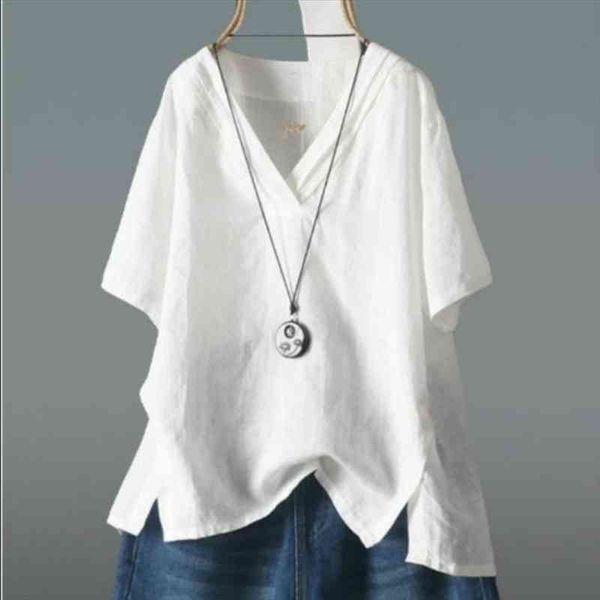 white blouses women summer shirts casual short sleeve v neck solid loose shirt lady cotton linen blouse plus size
white blouses women summer shirts casual short sleeve v neck solid loose shirt lady cotton linen blouse plus size