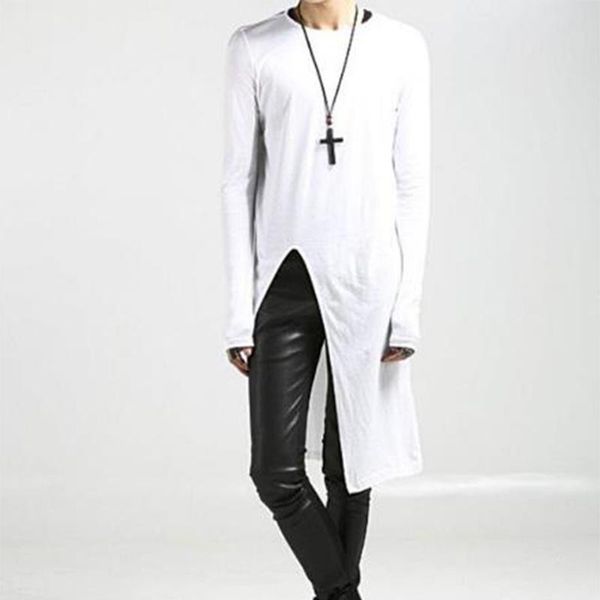 men's t-shirts men irregular hem slit punk rock long t shirt black white hip hop streetwear nightclub dj singer stage costume slim swag, White;black
men's t-shirts men irregular hem slit punk rock long t shirt black white hip hop streetwear nightclub dj singer stage costume slim swag, White;black