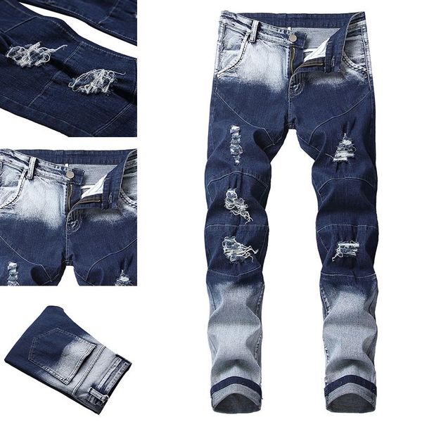 torn denim male jeans 2021 fashion hip hop patch men retro jeans knee motorcycle men loose fit slim fit destruction tear, Blue
torn denim male jeans 2021 fashion hip hop patch men retro jeans knee motorcycle men loose fit slim fit destruction tear, Blue