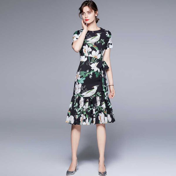 women designer elegant print floral summer black office cocktail party robe femme vintage pencil mermaid dress vestidos 210525, Black;gray
women designer elegant print floral summer black office cocktail party robe femme vintage pencil mermaid dress vestidos 210525, Black;gray