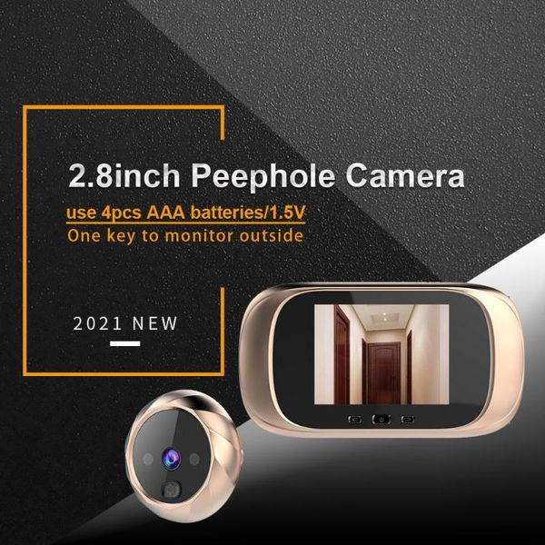 2.8 inch video peephole digital door camera doorbell 90 degree angle peephole viewer video eye door doorbell outdoor bell
2.8 inch video peephole digital door camera doorbell 90 degree angle peephole viewer video eye door doorbell outdoor bell