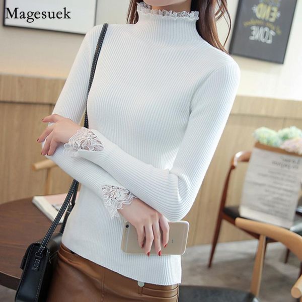 women's sweaters 2021 autumn winter solid long sleeve sweater women lace casual knitted slim pullovers woman 7569 50, White;black
women's sweaters 2021 autumn winter solid long sleeve sweater women lace casual knitted slim pullovers woman 7569 50, White;black