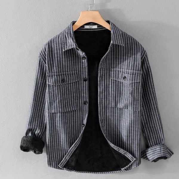 men's casual shirts suehaiwe's stripe long-sleeved black plus velvet thick shirt men brand trendy double pocket warm for camsias, White;black
men's casual shirts suehaiwe's stripe long-sleeved black plus velvet thick shirt men brand trendy double pocket warm for camsias, White;black