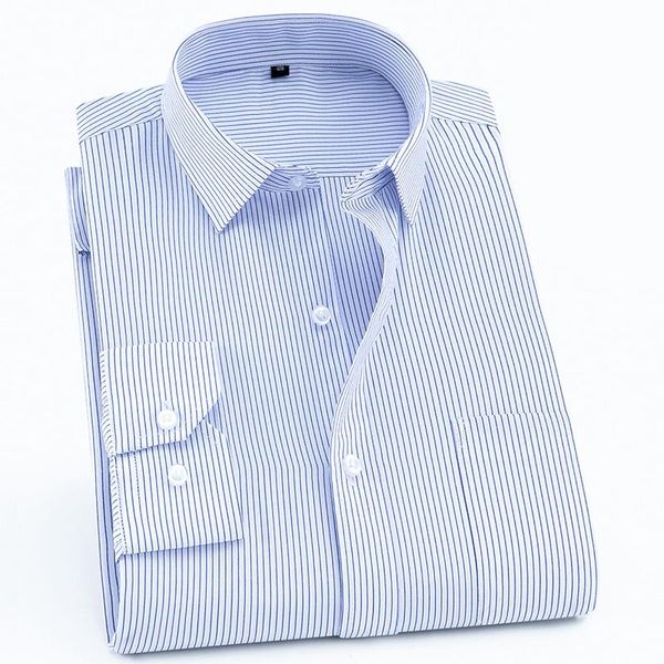 men's dress shirts oversized shirt s-8xl striped business long sleeve in spring and autumn chest pockets with standard buttons for men, White;black
men's dress shirts oversized shirt s-8xl striped business long sleeve in spring and autumn chest pockets with standard buttons for men, White;black