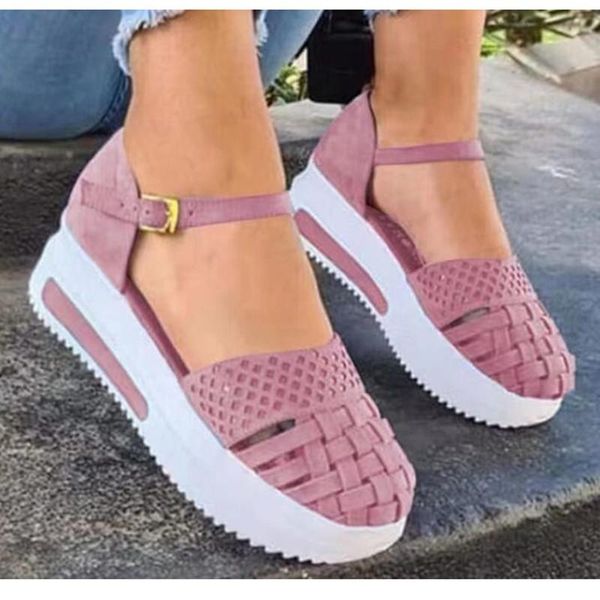sandals women spring/summer 2021 thick-soled hollow woven sponge cake sole buckle with baotou ladies, Black
sandals women spring/summer 2021 thick-soled hollow woven sponge cake sole buckle with baotou ladies, Black