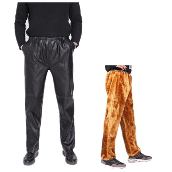 men's pants winter faux leather brushed pu thicken casual chaparejos fleece trousers plus size xxxl mens men clothing, Black
men's pants winter faux leather brushed pu thicken casual chaparejos fleece trousers plus size xxxl mens men clothing, Black