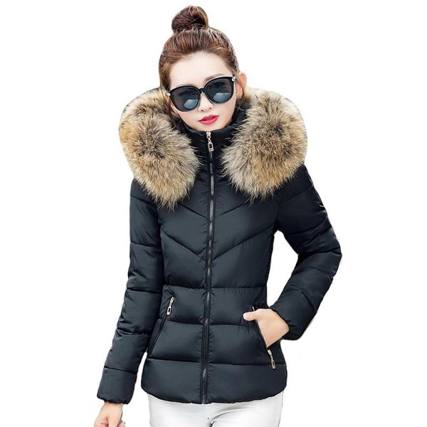 2021 new arrival women winter jacket with fur stand collar warm womens winter coat padded slim female parka outwear camperas, Black
2021 new arrival women winter jacket with fur stand collar warm womens winter coat padded slim female parka outwear camperas, Black