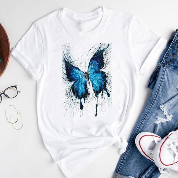 women's t-shirt women graphic butterfly cute casual trend style fashion print short sleeve summer female clothes tees tshirt, White
women's t-shirt women graphic butterfly cute casual trend style fashion print short sleeve summer female clothes tees tshirt, White