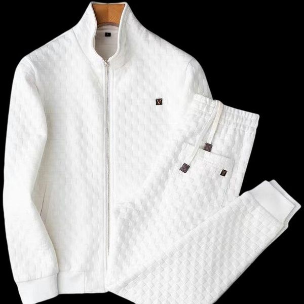 jogging clothing luxury collar white leisure sports suit men's slim spring and autumn knitted fitness two-piece fashion, Black;red
jogging clothing luxury collar white leisure sports suit men's slim spring and autumn knitted fitness two-piece fashion, Black;red