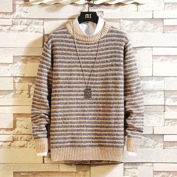 2021 new fashion classic o-neck striped sweater men's oversize pull plus size -5xl long sleeves pullover for spring winter 00bl, White;black
2021 new fashion classic o-neck striped sweater men's oversize pull plus size -5xl long sleeves pullover for spring winter 00bl, White;black