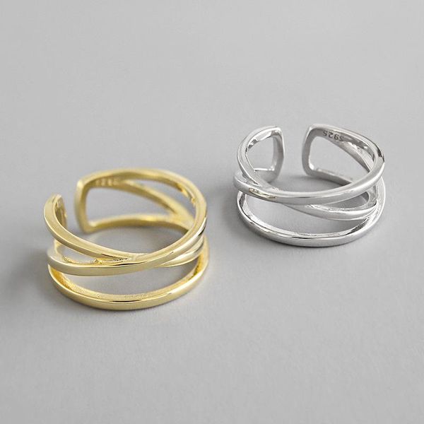 cluster rings 1pc women's authentic s925 sterling silver fine jewelry hollow criss cross twisted geometric band long ring adjust j474, Golden;silver
cluster rings 1pc women's authentic s925 sterling silver fine jewelry hollow criss cross twisted geometric band long ring adjust j474, Golden;silver