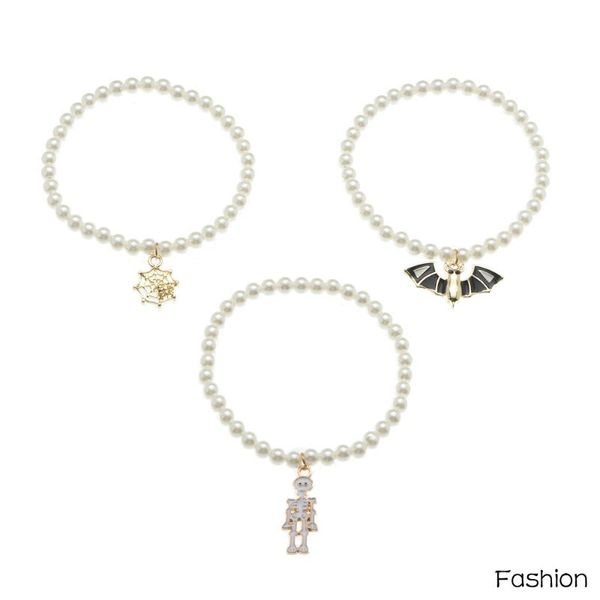 link, chain creative metal skull bat ghost pendant pearl bracelet for women personality exaggerate hollow out halloween jewelry men, Black
link, chain creative metal skull bat ghost pendant pearl bracelet for women personality exaggerate hollow out halloween jewelry men, Black