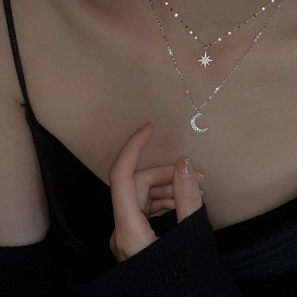 pendant necklaces lovoacc exquisite silver color moon star double layer necklace for women delicate metallic jewelry accessories
pendant necklaces lovoacc exquisite silver color moon star double layer necklace for women delicate metallic jewelry accessories