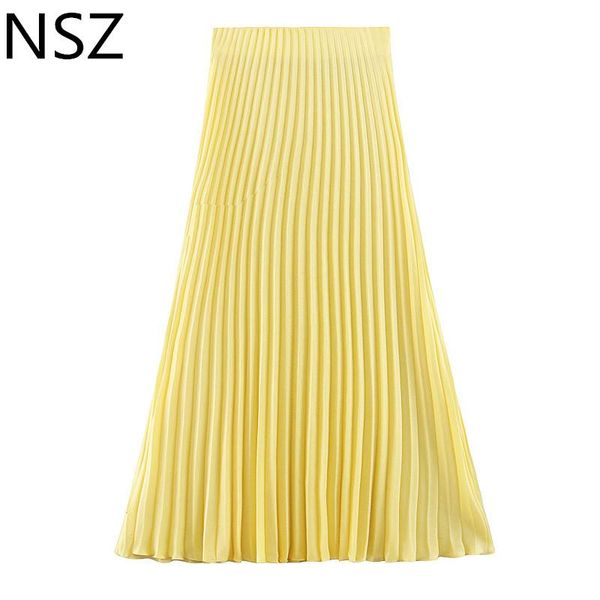 skirts nsz women yellow pleated summer skirt elastic waist a-line midi solid zipper, Black
skirts nsz women yellow pleated summer skirt elastic waist a-line midi solid zipper, Black