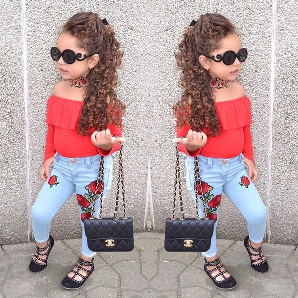 clothing sets fashion kids clothes girls outfits summer toddler girl set cotton red +jeans children suit 1-6 years, White
clothing sets fashion kids clothes girls outfits summer toddler girl set cotton red +jeans children suit 1-6 years, White