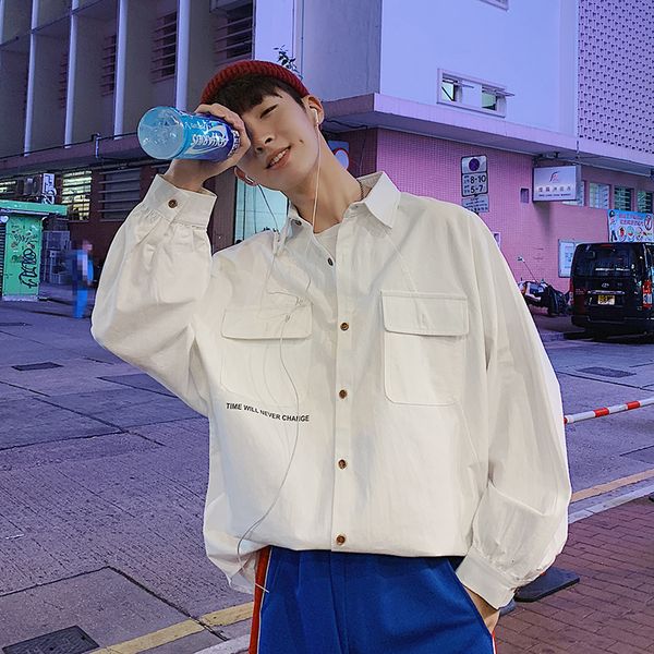 2021 new spring men's solid color coats letter printing shirt fashion streetwear long sleeves white/black/grey shirts -2xl xsd4
2021 new spring men's solid color coats letter printing shirt fashion streetwear long sleeves white/black/grey shirts -2xl xsd4