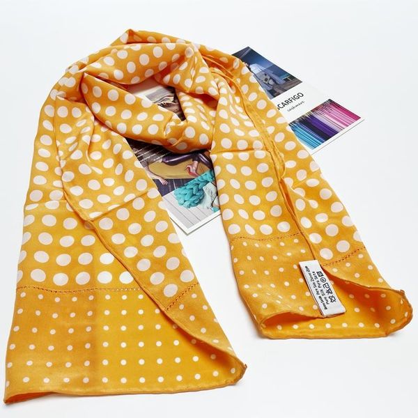 scarves scarfigo 145*25cm 100% silk scarf shawl yellow dot printed ladies in spring and summer, Blue;gray
scarves scarfigo 145*25cm 100% silk scarf shawl yellow dot printed ladies in spring and summer, Blue;gray