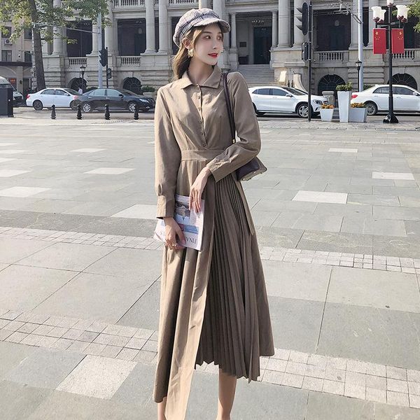 casual dresses jane deiune 2021 winter autumn women french vintage long sleeved dress lady elegant slim pleated suede vestido, Black;gray
casual dresses jane deiune 2021 winter autumn women french vintage long sleeved dress lady elegant slim pleated suede vestido, Black;gray