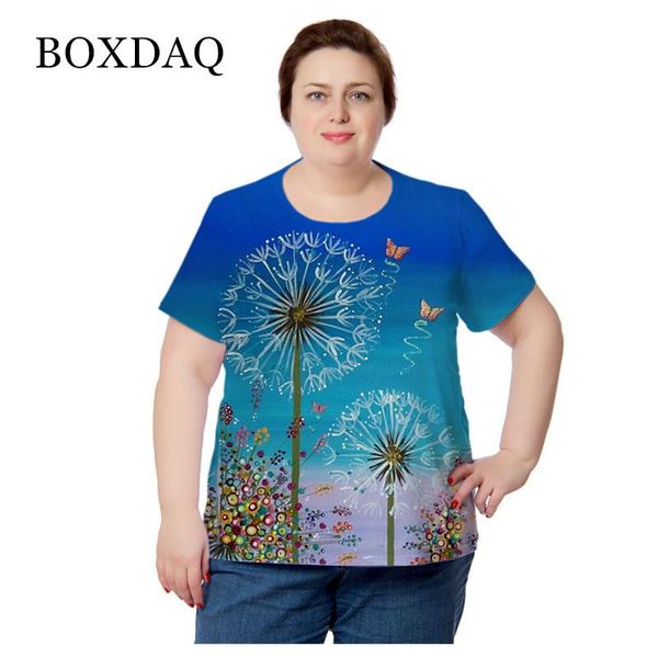 plus size t-shirt boxdaq summer plant flowers dandelion print t shirt women short sleeve 5xl 6xl casual fashion lady ronud neck tee, Black
plus size t-shirt boxdaq summer plant flowers dandelion print t shirt women short sleeve 5xl 6xl casual fashion lady ronud neck tee, Black