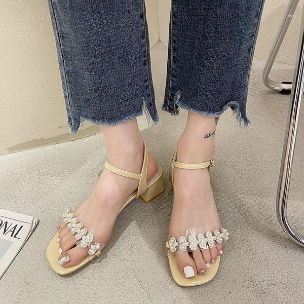 dress shoes thick heel pearl sandals women transparent pvc summer fashion open toe high mujer 2021, Black
dress shoes thick heel pearl sandals women transparent pvc summer fashion open toe high mujer 2021, Black