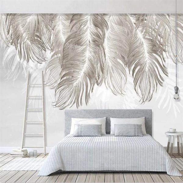 custom 3d wallpaper 8d mural nordic modern minimalist hand-painted feather tv sofa background wall mural
custom 3d wallpaper 8d mural nordic modern minimalist hand-painted feather tv sofa background wall mural