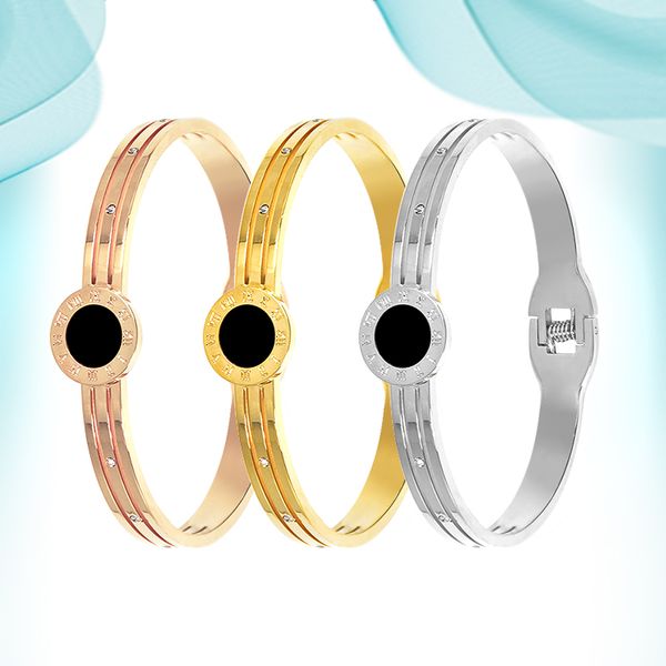 new trendy roman numeral spring stainless titanium steel bangle for women men exquisite accessories party holiday gifts fashion designer jew, Black
new trendy roman numeral spring stainless titanium steel bangle for women men exquisite accessories party holiday gifts fashion designer jew, Black
