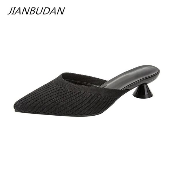 slippers jianbudan baotou women summer high heels sandals pointed toe slides comfortable fashion pumps 34-42, Black
slippers jianbudan baotou women summer high heels sandals pointed toe slides comfortable fashion pumps 34-42, Black
