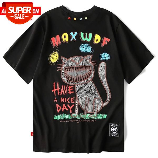 aelfric eden casual cotton t shirt men cartoon cat print 2020 summer harajuku short sleeve fashion hip hop tees streetwear #j385, White;black
aelfric eden casual cotton t shirt men cartoon cat print 2020 summer harajuku short sleeve fashion hip hop tees streetwear #j385, White;black