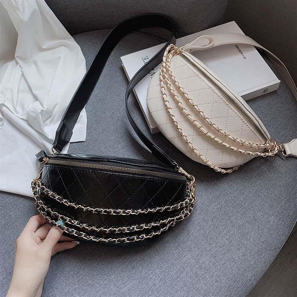 women's leather waist bag belt bag fashion pu chain fanny pack hip black rhombic female waist packs chest crossbody pack
women's leather waist bag belt bag fashion pu chain fanny pack hip black rhombic female waist packs chest crossbody pack