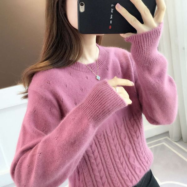 loose and lazy twist sweater for women in winter with thickened bottom coat, White;black
loose and lazy twist sweater for women in winter with thickened bottom coat, White;black