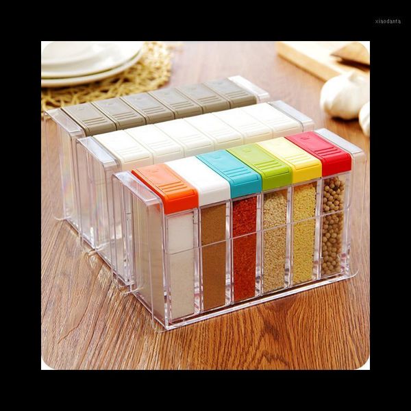 storage bottles & jars transparent plastic seasoning box packaging six-piece salt monosodium glutamate
storage bottles & jars transparent plastic seasoning box packaging six-piece salt monosodium glutamate
