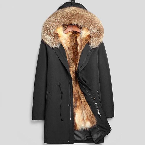 men's leather & faux real fur coat winter jacket men raccoon clothes 2021 warm long trench coats plus size 4xl erkek mont lsy1196, Black
men's leather & faux real fur coat winter jacket men raccoon clothes 2021 warm long trench coats plus size 4xl erkek mont lsy1196, Black
