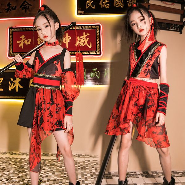 girls jazz dance costume chinese style kids performance suit cosplay samurai opera stage clothes child festival outfit 1618, Black;red
girls jazz dance costume chinese style kids performance suit cosplay samurai opera stage clothes child festival outfit 1618, Black;red
