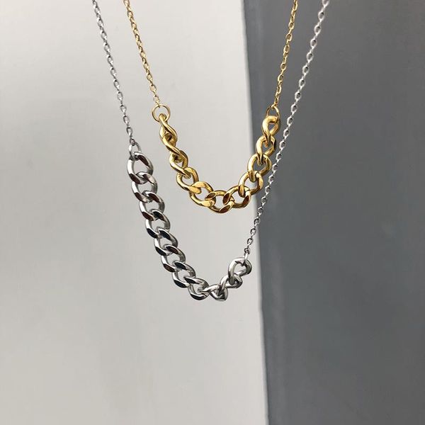 pendant necklaces zj wholesale 2021 fashion thin thick chain mixed choker necklace women minimalist street style stainless steel jewelry acc, Silver
pendant necklaces zj wholesale 2021 fashion thin thick chain mixed choker necklace women minimalist street style stainless steel jewelry acc, Silver